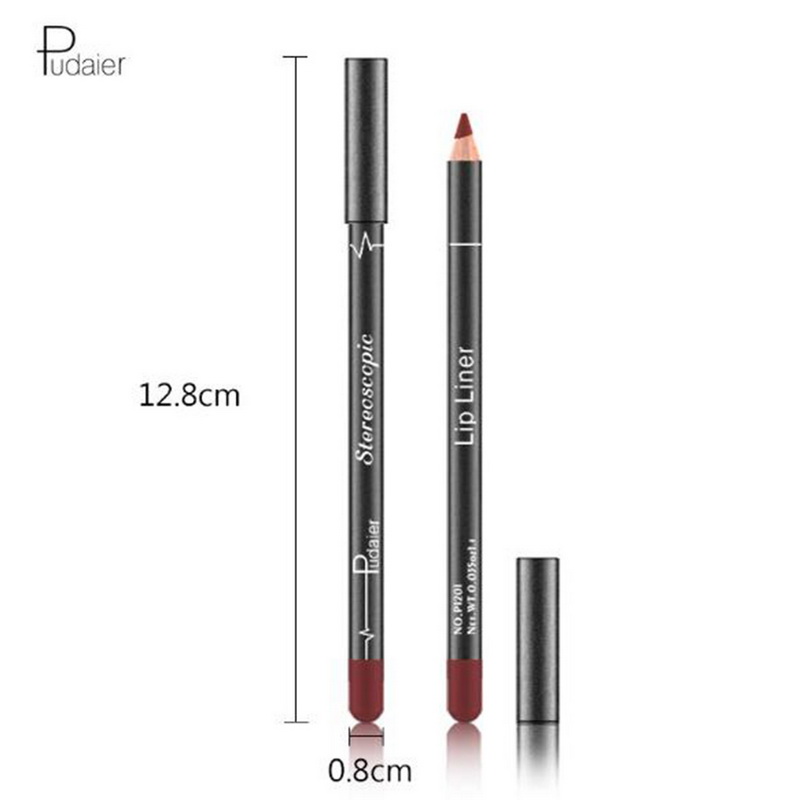 Pudaier 12 Colors Velvet Sexy Lipliner Makeup Set Waterproof Long Lasting Lip Liner Nude Matt Lipstick Make Up Cosmetics