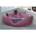 1500mm Bathroom Wall Corner Whirlpool Bathtub LED Colored Lights Indoor Spa Double People Surf Massage Tub 1511