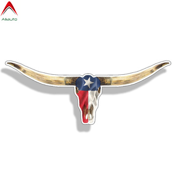 Aliauto Personality Texas TX Longhorn Lone Star State Flag Car Sticker Automobiles Truck Laptop Cup Styling PVC Decal,13cm*5cm