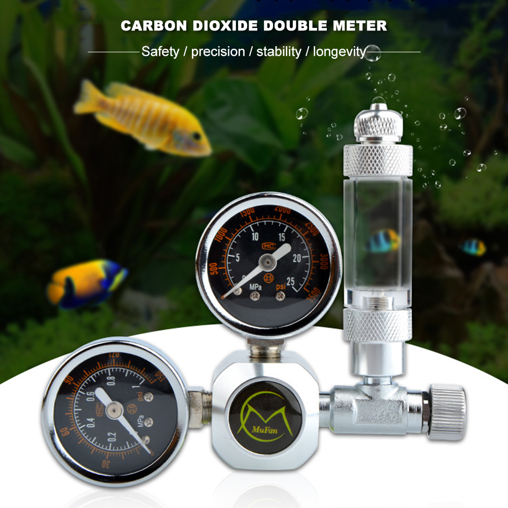 DIY Aquarium CO2 Regulator Magnetic Solenoid Kit Check Valve Fish Tank Accessories CO2 Control System Reactor Generator Set
