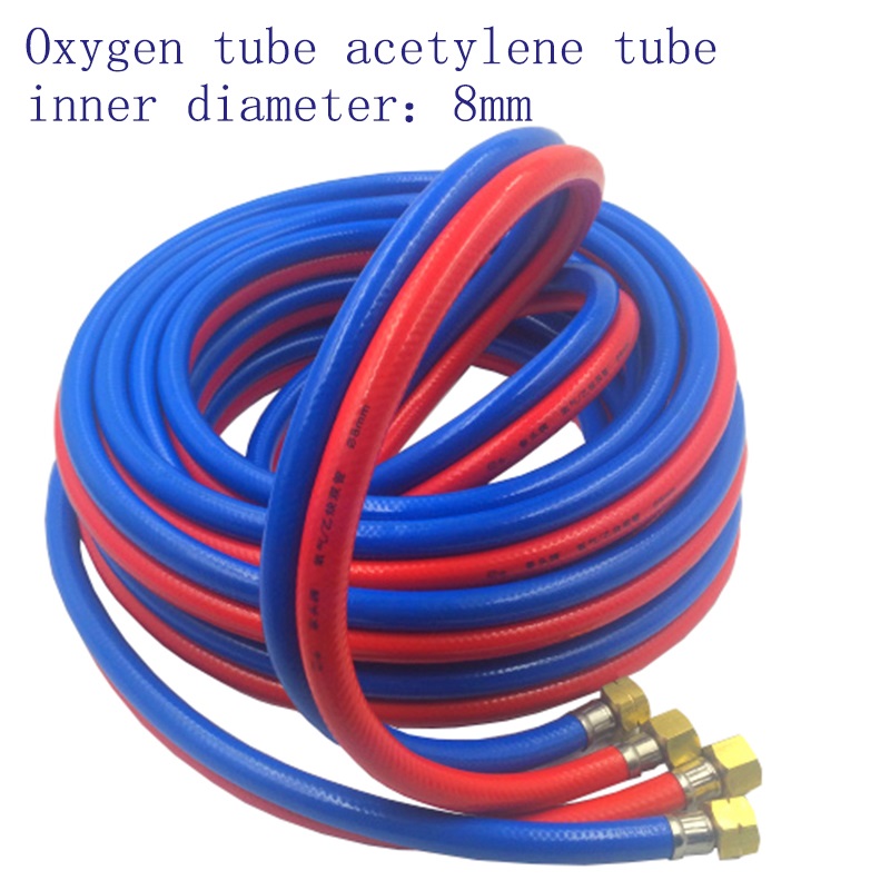 8mm oxygen acetylene tube double color connection tube high pressure oxygen gas pipe parallel gas pipe oxygen acetylene hose