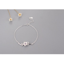 fashion fresh cherry blossom zircon bracelet