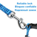 Blue Dog Collar Leash Set Adjustable Dogs Collars With Leash for Small Medium Dogs Striped Pet Collars Leashes Set Pitbull Pug