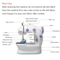 Home Mini Sewing Machine Small Electric 202 Sewing Machine Operation Sewing Tools Sewing Cloth Fabric Handy Needlework Tools