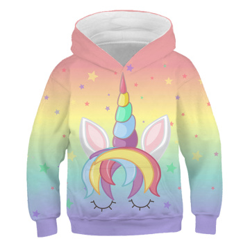 Autumn and winter The unicorn Kids Boys Girls Hoodie Clothes Clothing Hoodies Boys Girls Sweatshirts polyester Hoodies