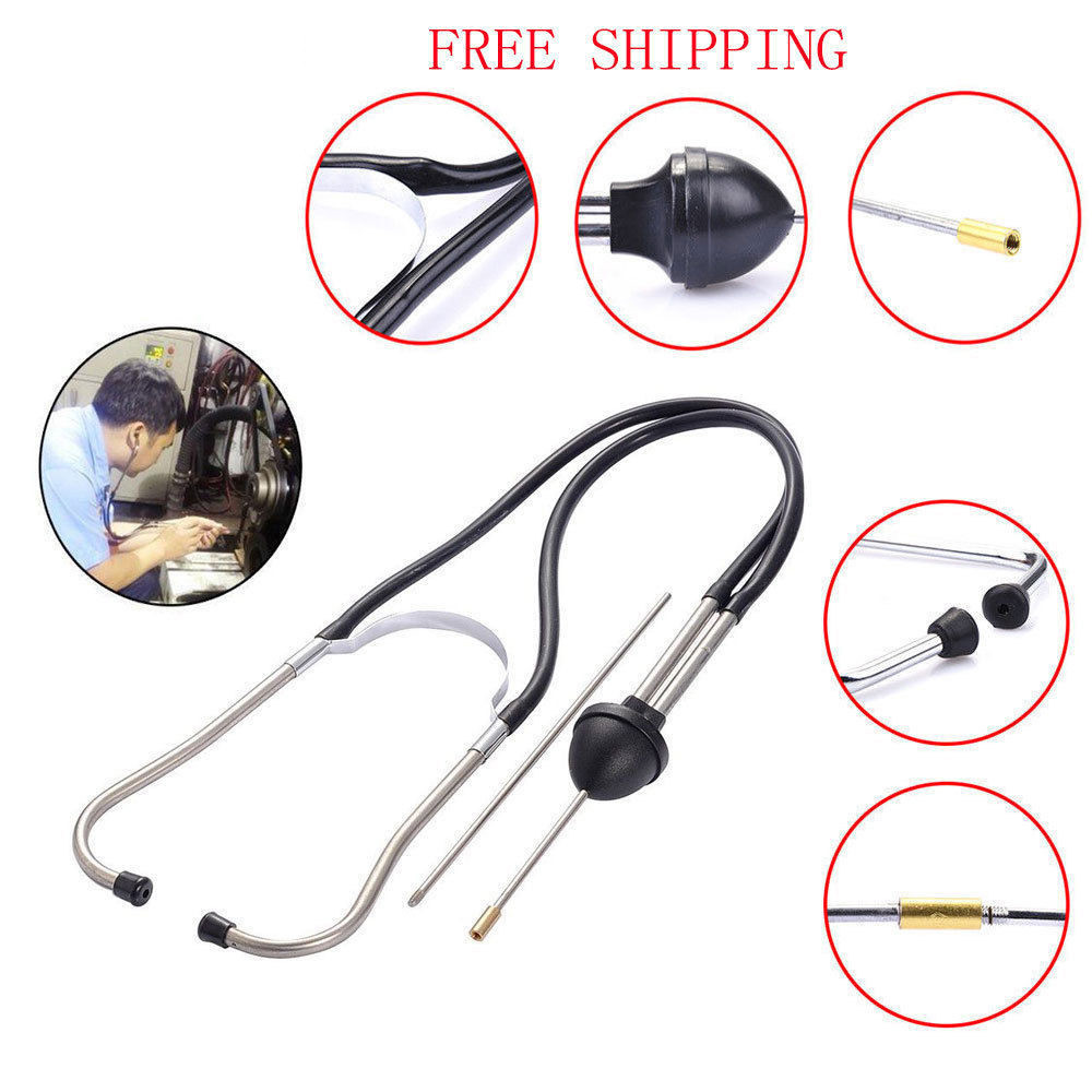 Franchise Mechanics Cylinder Stethoscope Car Engine Block Diagnostic Automotive Hearing Tools Anti-shocked Durable Chromed-steel