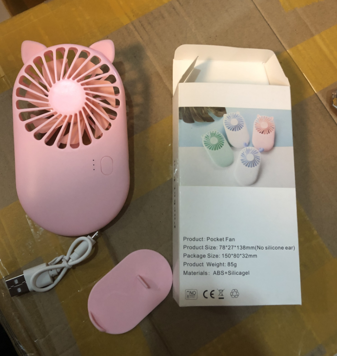 50pcs Mini Portable Pocket Fan Hand Held Travel Eyelash Mini Air Conditioning Blow dryer Fan makeup tool