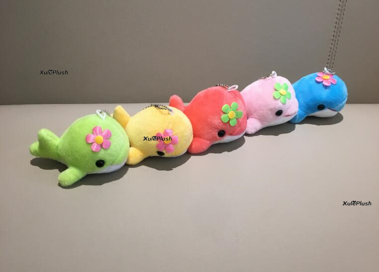 Candy Colors - Cute 9CM Approx. Sweet Dolphin Plush Toys , Key chain Plush TOY , Stuffed Dolphin Gift Toys DOLL