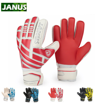 Janus Professional kids Football Goalkeeper Gloves latex Thickened Soccer Gloves finger save protection