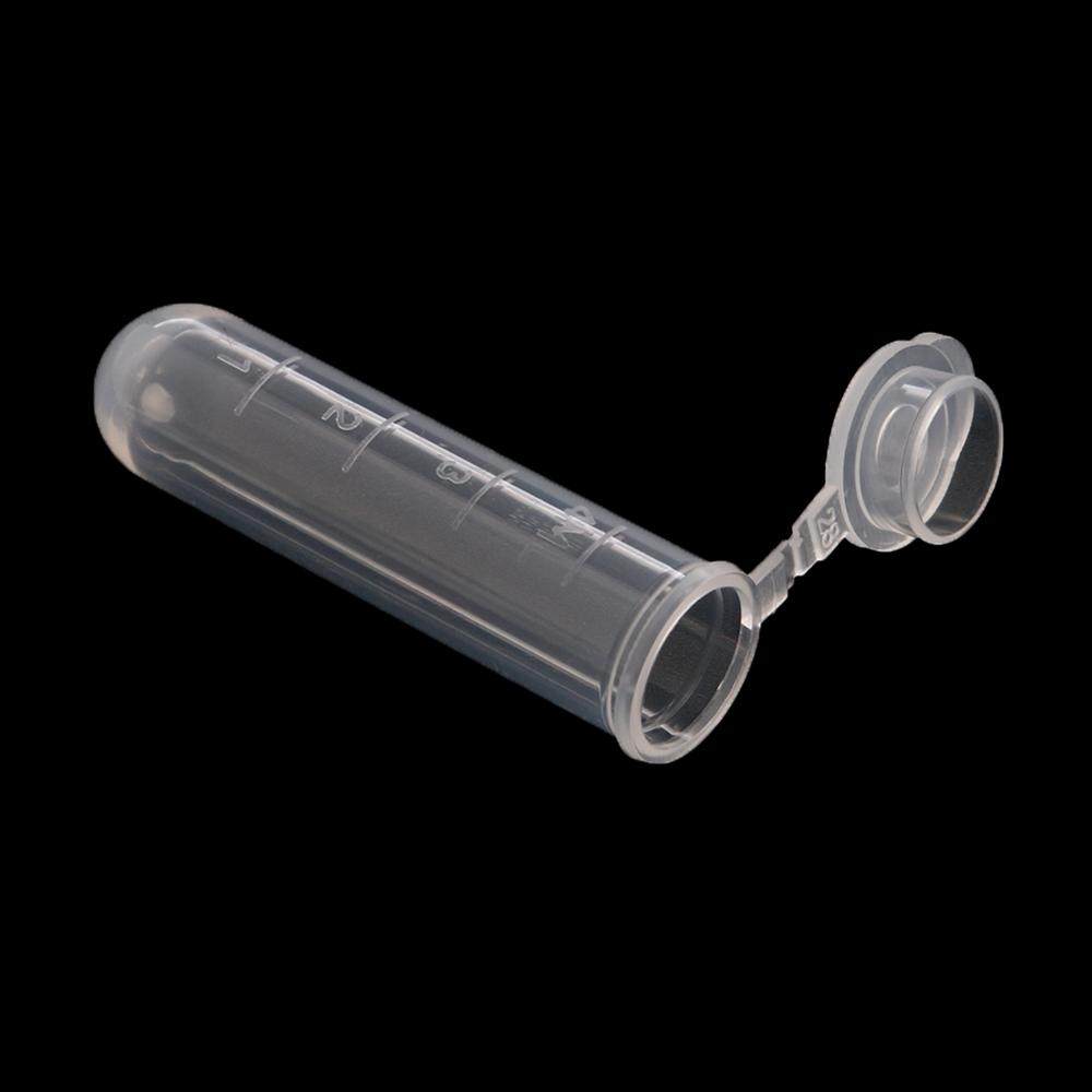 New 50Pcs 5ml Plastic Clear Snap Cap Centrifuge Tubes Vials Sample Lab Container