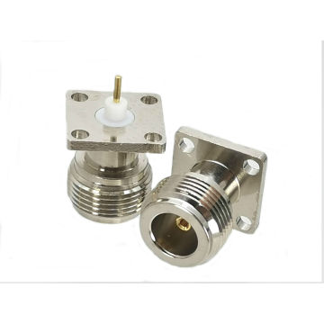 1Pcs N Female Jack 4-holes Flange PTFE Solder Pannel mount RF Adapter Connector Coaxial Straight High Quanlity