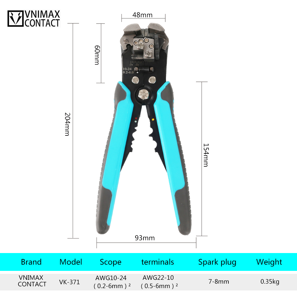Crimper Cable Cutter Automatic Wire Stripper Multifunctional Stripping Tools Crimping Pliers Terminal 0.5-6.0mm² tool Kit