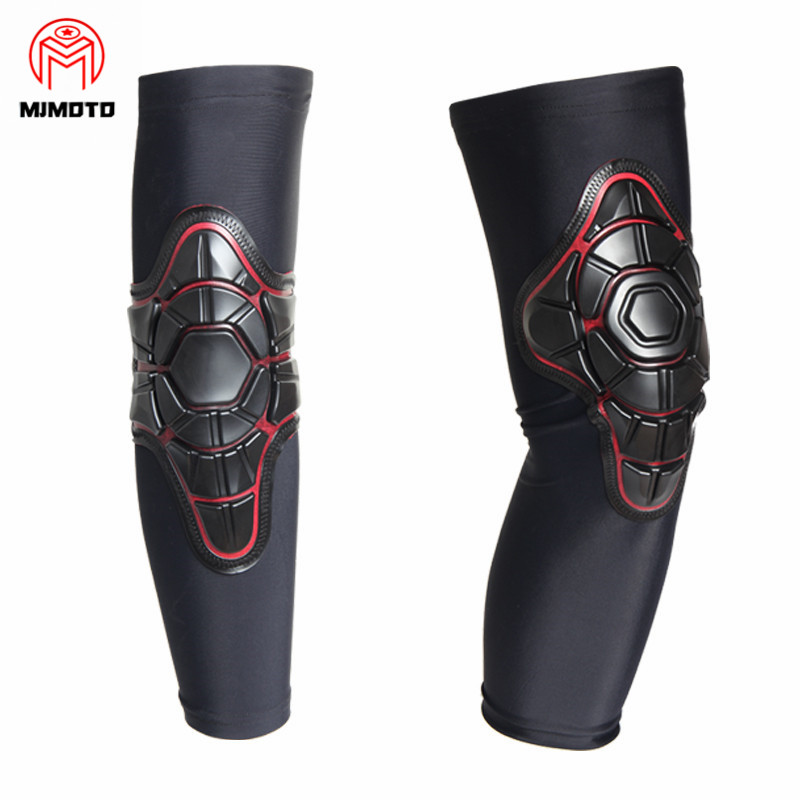 New Anti-impact Sports Elbow Knee Pads MTB Bike Cycling Knee Elbow Anti-sweat Motorcycle Bicycle Downhill Protective Gear Black