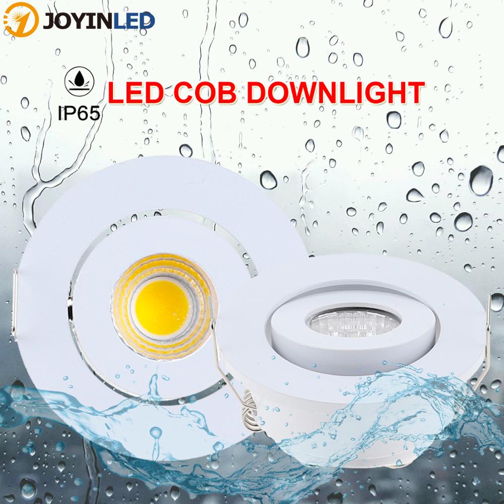 Waterproof LED Down lights Adjustable Dimmable 3W AC90-260V/DC LED IP65 Downlight Outdoor Led Ceiling Lamps MINI LED Spot Color