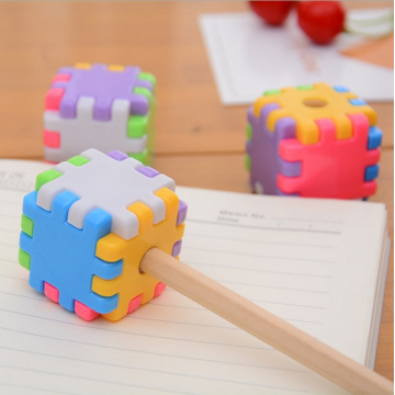 1 PCS Lytwtw's Kawaii Creative Building Blocks Assembly Sharpeners Stationery School Office Supplies Novelty Kid Gift Sharpener