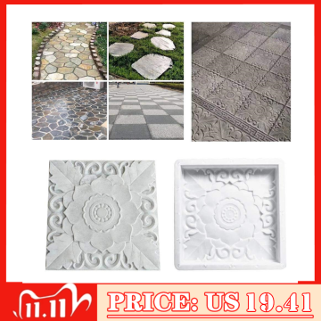 Square Paving Mould,DIY Garden Plastic Concrete Mold Stepping Stone Paver Brick Landscape Pedal Stone Path Mold