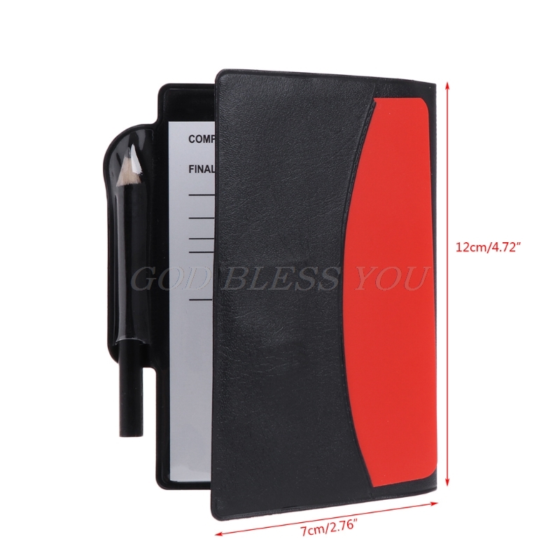 New Sport Football Soccer Referee Wallet Notebook with Red Card and Yellow Card Team Sports Soccer Entertainment Drop Shipping
