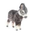 Lifelike Small Burro Model, Kids Faux Fur Animal Toy, Handicraft Collections, Home Ornament