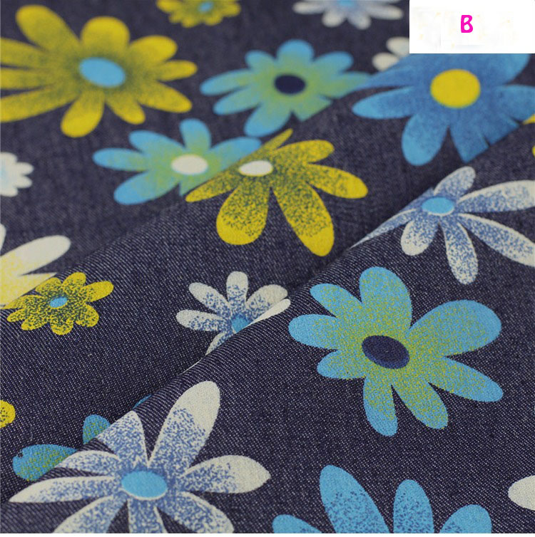 140*50cm1pc Good Denim 100%Cotton Fabric Soft Stretch Denim Fabric Sewing Material Diy Textile Patchwork Fabric For Clothing