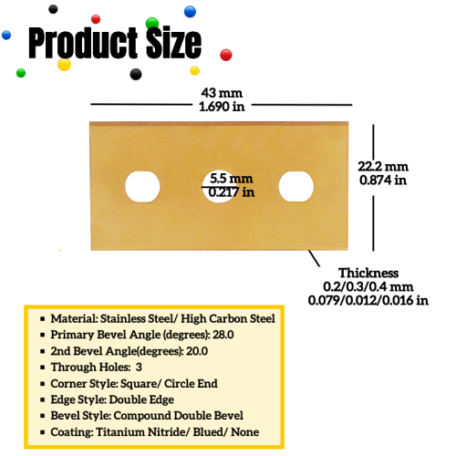 Three Holes Double Edge Blade Supplier, Supply Various Three Holes Double Edge Blade of High Quality