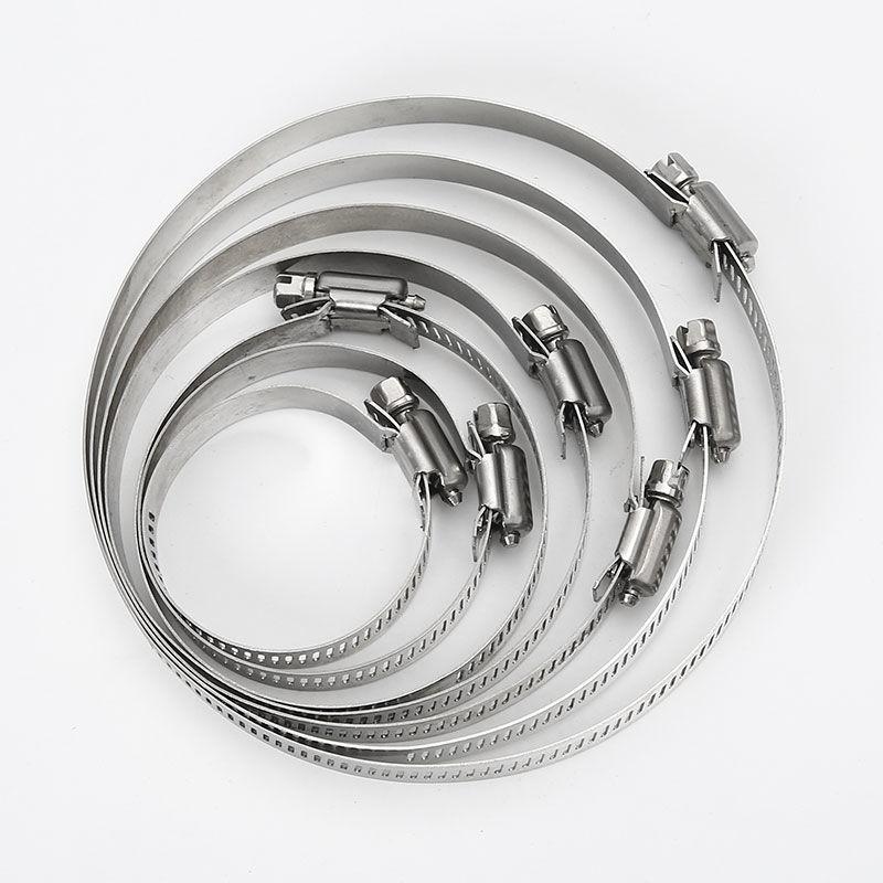 10pcs Stainless Steel Adjustable Drive Hose Clamp Fuel Line Worm Size Clip Hoop Hose Clamp Hot Sale