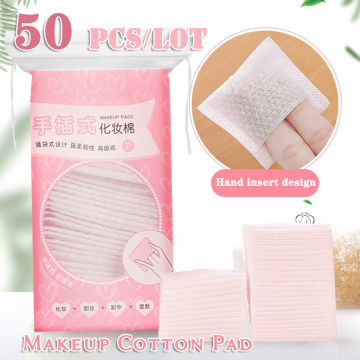 50Pcs/Bag Korean Facial Organic Cotton Pads Facial Cleaning Nail Polish Remover Cosmetic Tissue Makeup Beauty Skin Care Tools