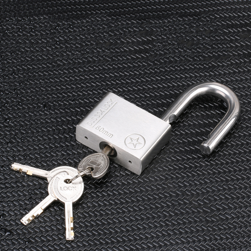 Stainless Steel 304 Padlock Hardware Outdoor Lock Head Furniture Lock Waterproof Rust-Proof Door Lock