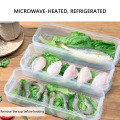 Refrigerator Food Storage Box Plastic Transparent Bins Sorting Containers with Lid for Kitchen Fridge Cabinet Freezer Organizer