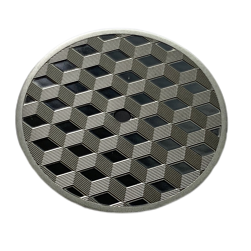 Checkerboard guilloche watch dial