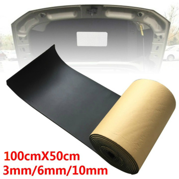 100cmx50cm 3mm/6mm/10mm Car Sound Proofing Deadening Car Truck Anti-noise Sound Insulation Cotton Heat Closed Cell Foam Self Adh