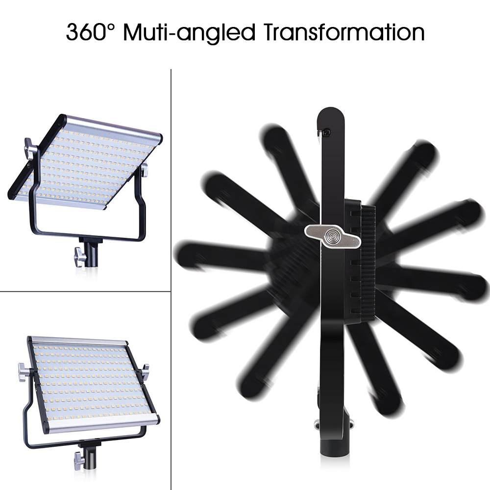 SAMTIAN photography light studio light L4500 2 set video light with stand tripods dimmable bi color 3200K 5500K panel light