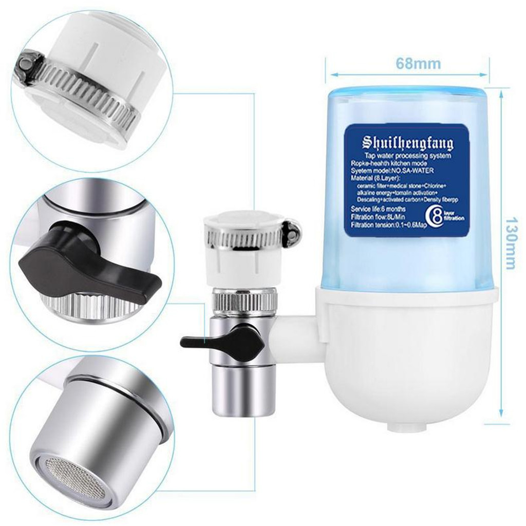 Faucet Water Filter for kitchen Faucets Tap Sink Or Bathroom Mount Filtration Tap Purifier Filter Cartridges Percolator 4.24