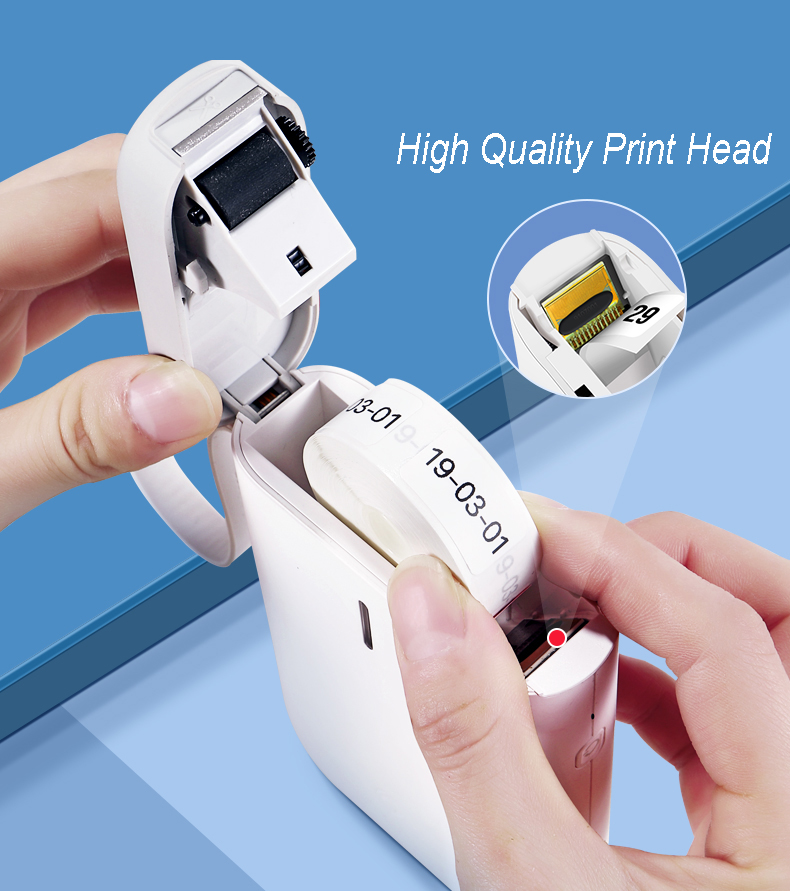 Cabel Label Printer Thermal Sticker Barcode QR code Label Printer inkless Portable Pocket Mobile Phone Android iOS Printer D11