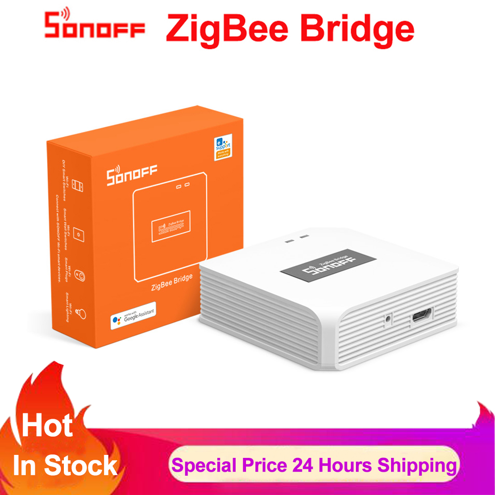 SONOFF Zigbee Bridge Smart Home Remote Control ZigBee and Wi-Fi Devices on eWeLink APP Zigbee Hub Works with Alexa Google Home
