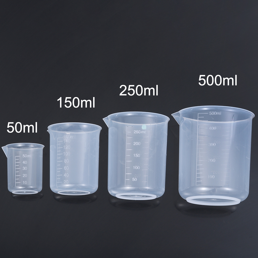 50/150/250/500ml Plastic Measuring Cup For Laboratory Beaker Graduated Mug Kitchen Baking Supplies Measurement Tool