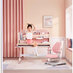 pink study table with chair