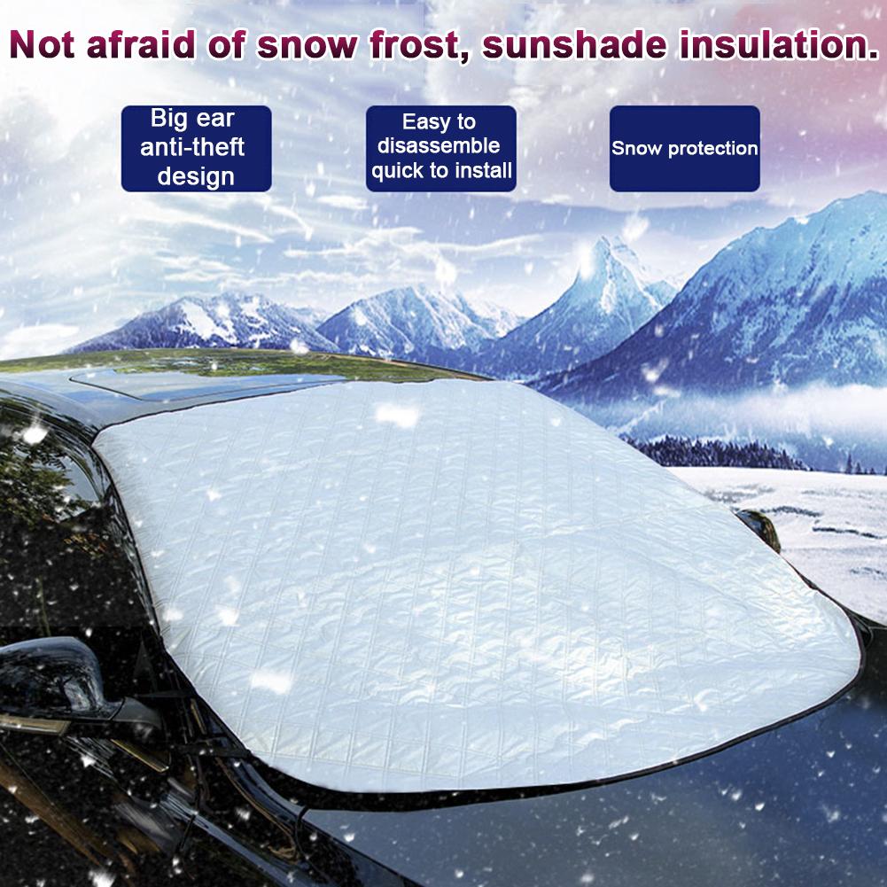 145 X 120cm Universal Car Windshield Cover Car Sunshade Sun Front Rear Window Film Anti-theft Sunshade Snow Block