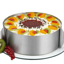 Adjustable Stainless Steel Dessert Cake Mold Circle Baking Round Mousse Ring Cake Mould Kitchen Cake Decorating Tool 6-12 inch