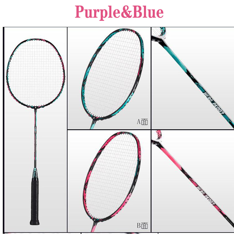 Kawasaki 2pcs Professional Badminton Rackets Set Family Double Badminton Racquet Full Carbon Lightest Playing Badminton PK-007