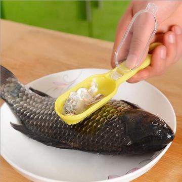 Fish Skin Scraping Kitchen Cooking Gadget Fish Scale Brush Fishing Tool Accessories Peeler Quick Cleaning Fish Skin