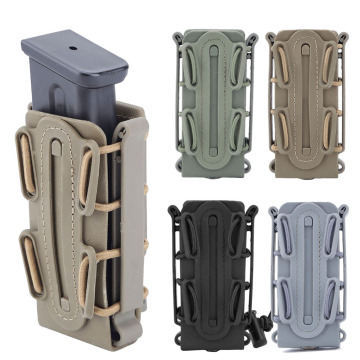 9mm Magazine Hodler Military Mag Bag Tactical Molle Rifle Bullet Pouch Waist Belt Cartridge Holder Combat Open Top Single Pack