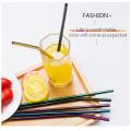 6pcs Metal Reusable 304 Stainless Steel Straws Straight Bent Drinking Mix colors High Quality Eco Friendly For Party Accessory