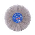 WSFS Hot 4 pieces P120 P180 P240 P320 85 x 35 x 6mm Drill Abrasive Wire Grinding Wheel Nylon Bristle Polishing Brush for Wood