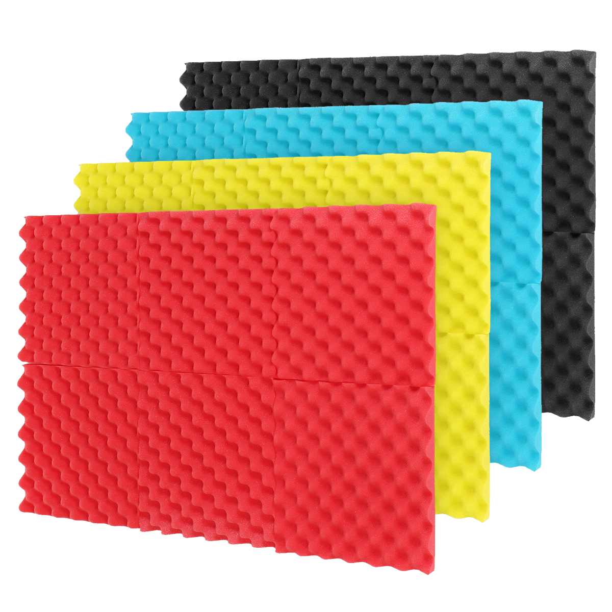 12pcs Soundproofing Foam Studio Acoustic Panels Studio Foam 33*33*3cm Soundproof Absorption Treatment Panel