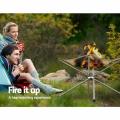 1PC Outdoor Portable Fire Rack Folding Table Grill Stainless Stove Wood Steel Charcoal Super Camping Stove Grid Heating Point