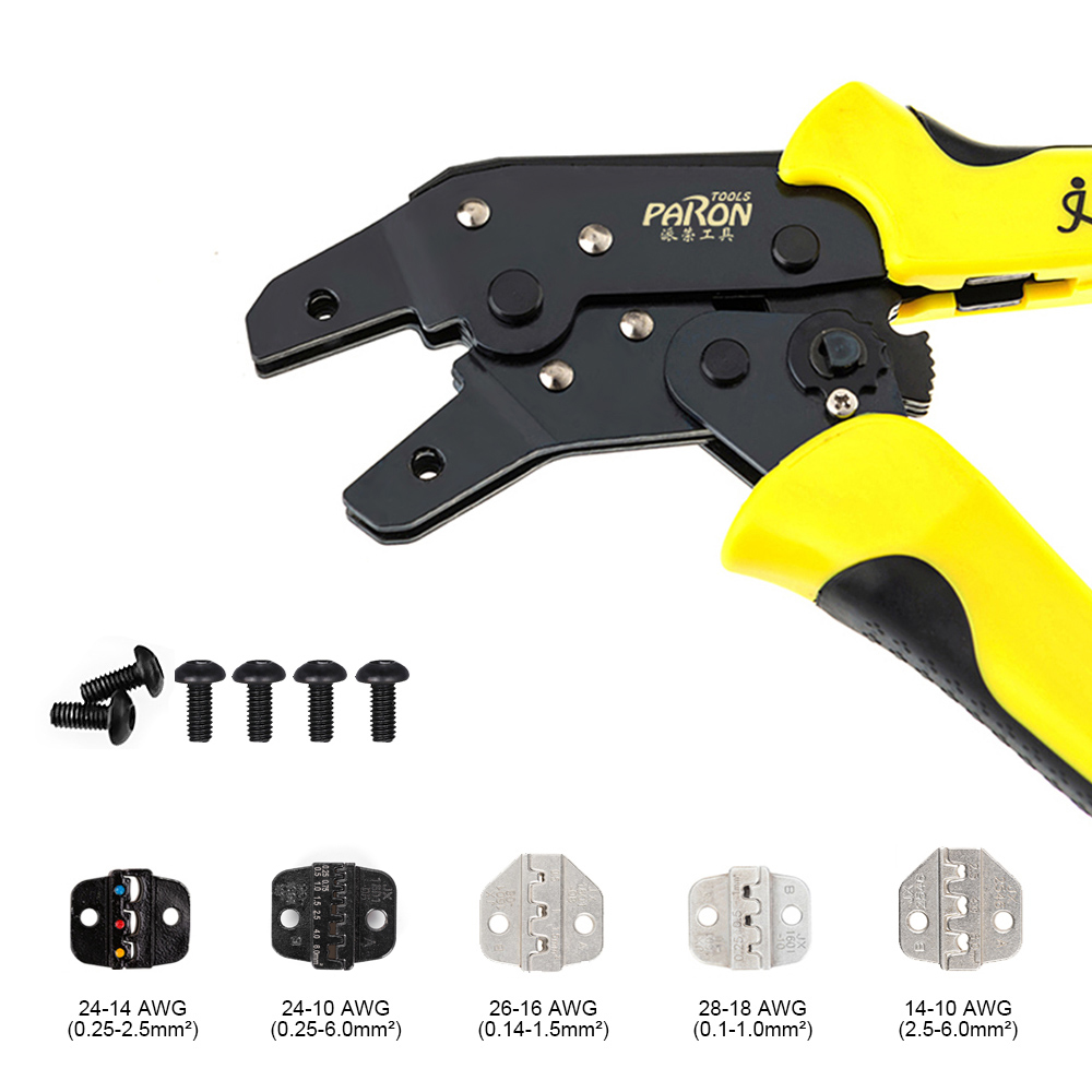 PARON Professional Wire Crimpers Engineering Ratcheting Terminal Crimping Pliers Bootlace Ferrule Crimper Tool Cord End Terminal