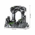 Double column Resin Rome Square Stone Pillars Aquarium Landscaping for Fish Tank Ornament Decoration Landscap Decorative