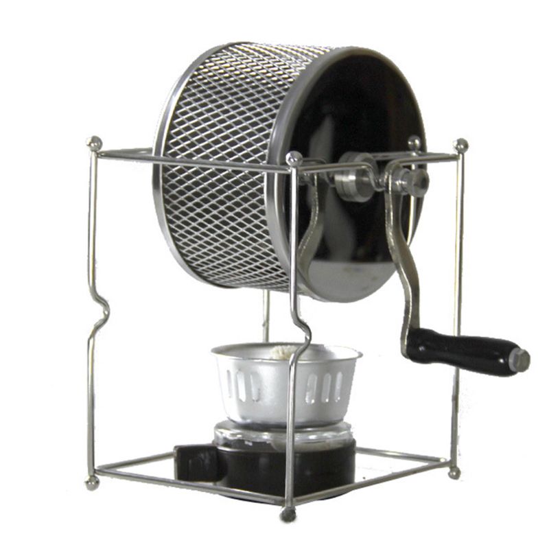 Protable Manual Handy Coffee Bean Roaster Set Stainless Steel Mill Hand Crank