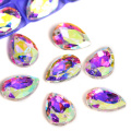 Nice Glass Crystal Sew On Rhinestone Teardrop High Quality Pointback Best Diamond Droplet Sewing Rhinestone For Garment B1039
