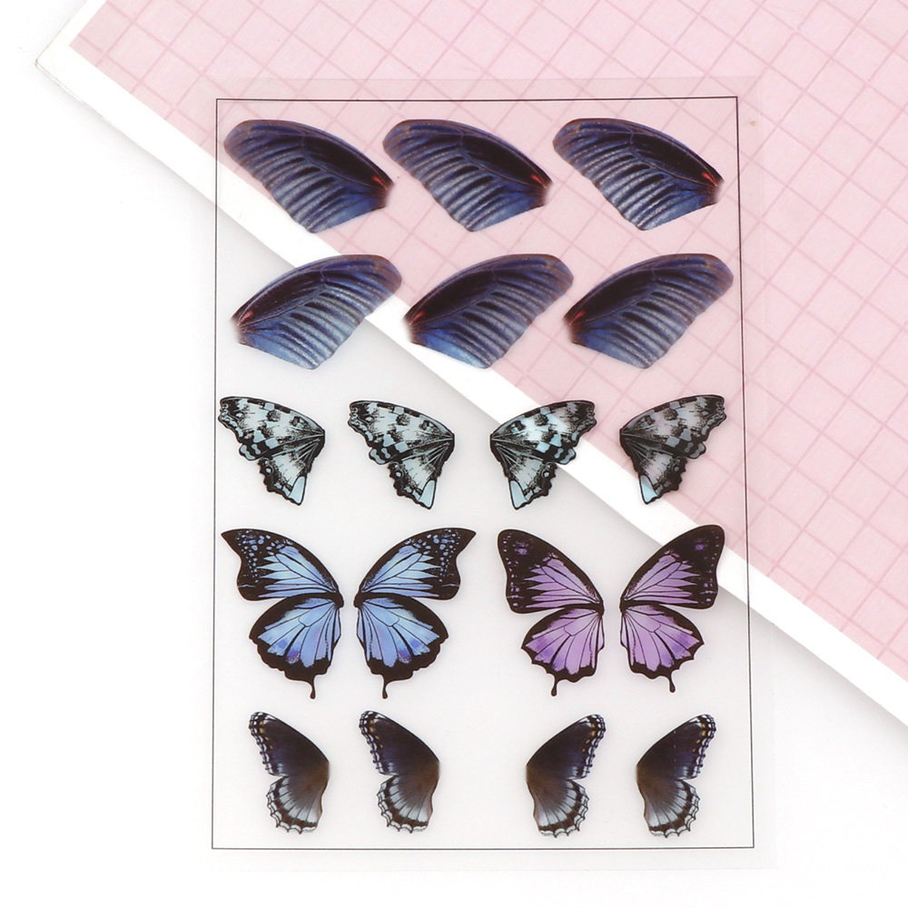 1pcs Butterfly UV Resin Fillings Sticker Journal Material Decorative DIY Filling Planner Diary Scrapbooking Album Stickers